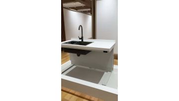 Wheelchair accessible kitchen sink