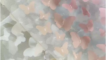 High quality floral Design air Mesh  Fabric For Women Dress1