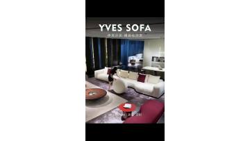 Minotti Yves Sofa: High-end Italian minimalist style large flat sofa