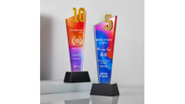 Custom Crystal Trophy Awards for Corporate Anniversaries - Color Print Glass Company1