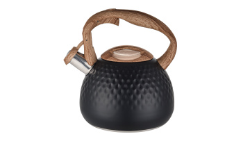 Black coated diamond pattern whistling kettle FH-587BL
