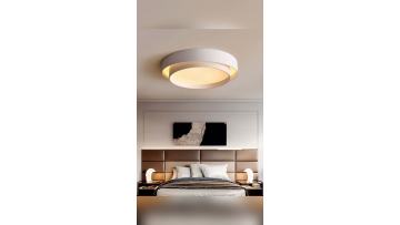 Black or white double LED circular ceiling lamp