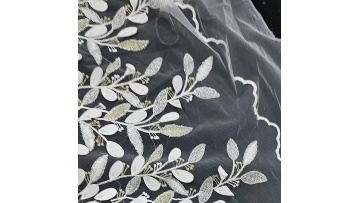 High Quality white dress lace fabric sequin embroidery lace fabric tulle sequins lace fabrics for wedding1