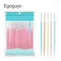 100PCS Plastic Double-end Toothpick Clean Teeth Interdental Brush Dental Floss Oral Hygiene Care Tooth Pick Stick Tool 6.3cm