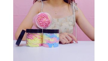 MELAO Private Label Wholesale Vegan Pure Skin Lightening Foam Fruit Rainbow Ice Cream Body Butter for body care1