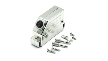 Silver D-SUB plastic shell connector