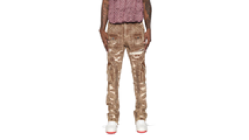 Hip Hop Rapper High Quality Custom Designer Cargo Boot Cut Bootcut Stack Flare Stacked Jeans Men1