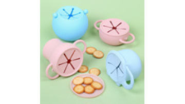 Infant Training Feeding Set Collapsible Baby Snack Cup Silicone With Lid1