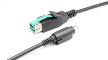 12V Powered USB Male to Mini Din 8 Pin Male Cable