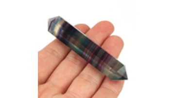 7cm Crystal Double Points Rainbow Fluorite Double Points Healing Crystal1