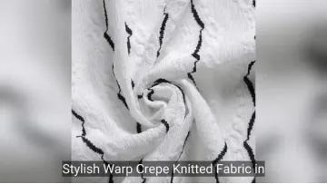Stylish Warp Crepe Knitted Fabric in Vibrant Patterns for Dresses1