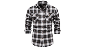 Custom your logo Men's Plaid Pocket Lapel Slim Fit Long Sleeve Shirt1