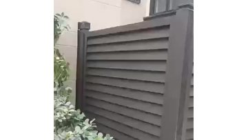 Louvered fence railing