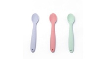 Hot selling wholesale silica gel children eat complementary food rice spoon baby spoon seasoning spoon household tableware1