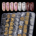 12 Grids Metal Rivet Nail Art Decoration Studs Mix Style Stars Moon Gold Silver Strass Jewelry DIY 3D Charms Accessories CH772-1