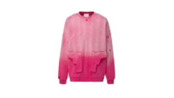Pink Custom Sun Faded Crewneck Sweatshirt for Men Heavy Weight Sweatshirts1