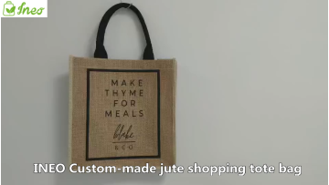 Eco Custom Print LOGO Tote Bags Groceries Delivery Burlap Flax Natural Jute Shopping Bag Printed1