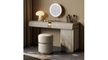 Modern style Bedroom Furniture Led Light White Color Optional Storage Dresser Vanity Makeup Dressing Table With LED1