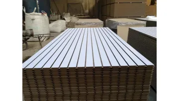 Horizontal Groove Length 2440mm Melamine Colors UV New Design MDF Slatwall Panel Slot Board1