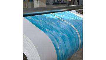 Livite 0.55mm gray blue stitching durable PVC coating pool materials is in production.