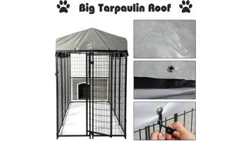 Wholesale High Quality Popular Any Size Outdoor Large Pet Dog Kennels Strong Stainless Steel Dog Cage for Pet Play1