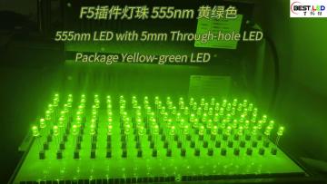 555nm LED with 5mm Yellow-green LED