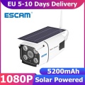 ESCAM QF260 1080P 2MP Solar Panel 5200mAh Battery Power Wireless Security Surveillance IP Camera WIFI HD Outdoor PIR Smart Home