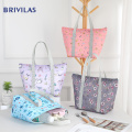 Brivilas print lunch bag women high quality portable cooler bags hand waterproof Picnic travel breakfast food box pack kids new