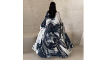 Islamic Clothing Printing Abaya 2025 Luxury Chiffon Muslim Long Dress Women Kimono with Scarf Open Abaya Dubai Modest Dresses1