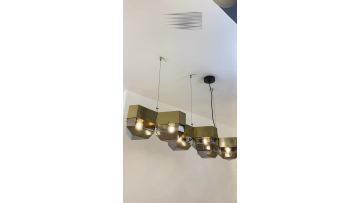 Stainless steel polygon box pendant lights