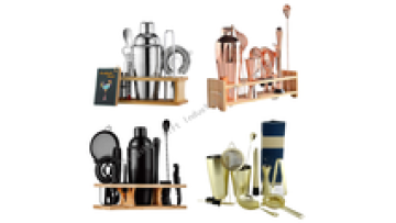Custom Silver Gun Black Copper Stainless Steel Mixology Wine Barware Bar Tool Sets Cocktail Shaker Bartender Kit1
