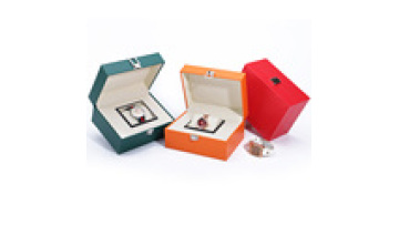 Hanhong luxury custom logo leather watch men's packaging case PU leather storage gift watch box1