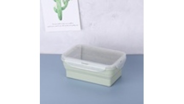 New Silicone Rectangle Shaped  Preserving Lunch Box1