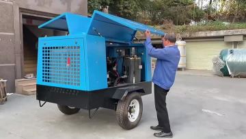 Xichai Powered Blue Mobile Diesel Compressor