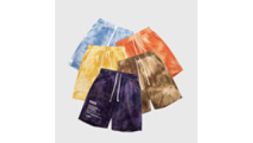 Wholesale  Customized 100% Cotton Sports Casual Men's Casual Shorts Street Clothing 3D Puff Printed Men's Shorts1
