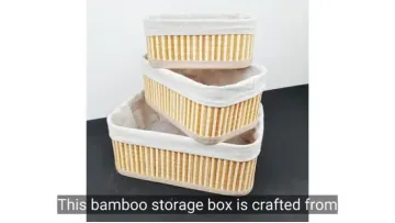 Natural Bamboo Storage Box for Laundry Organization1