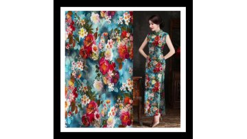 new fabric Shaoxing textile stock  100% Rayon/Viscose Woven  Fabric  rayon poplin  digital printing  fabric for shirt dress1