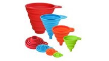 Wholesale Bpa free Foldable Silicone Collapsible Kitchen Funnel Set for Filling Bottles Canning1