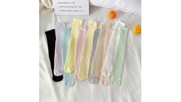 Korean Bubble Mouth Solid Color Mesh Stocking