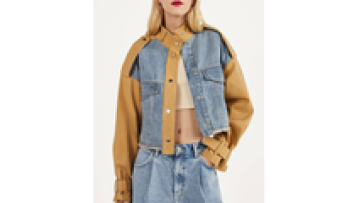 Plus Size Women's Jean Jackets Designer Two Color Jeans Jacket for Women 20221