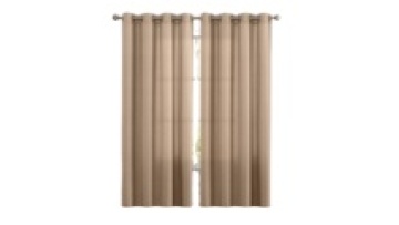Rancho European Bedroom 100% Polyester Linen Look Curtain For Home1