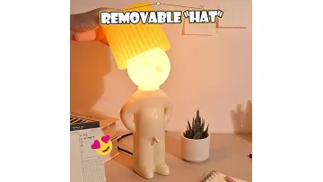 Cute Boy Shy LED Table Lamp Night Light1
