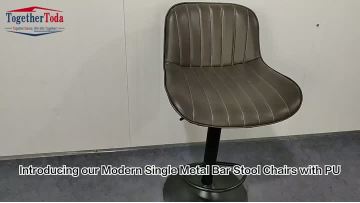 black leather adjustable stools