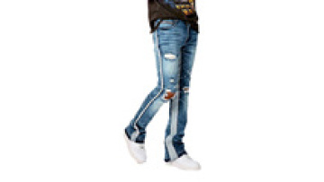 Designer Outdoor Vintage Stacked Denim Pants For Men Wholesale Custom Slim Fit Prints Ripped Stacked Jeans Men Flare Pants1