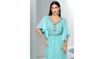 Vintage Beading Long Muslim Dress Saudi Moroccan Kaftan Turkish Abaya Robe for Women 20251