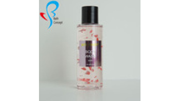Private Label Custom Rose Whitening Shower Gel Body Wash with Petals1