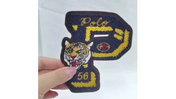 American retro tiger towel embroidered label