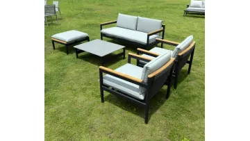 Modern Design Patio Furniture Teak L Shape Sofa Set1