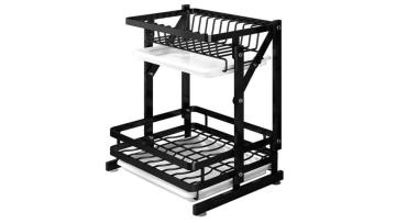 350x270xH380mm Double folding dish rack