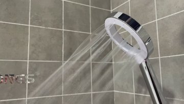 Online Hot Sale Fashion Circle Ring Donut Hollow Mist Hand Shower Head in White Color1